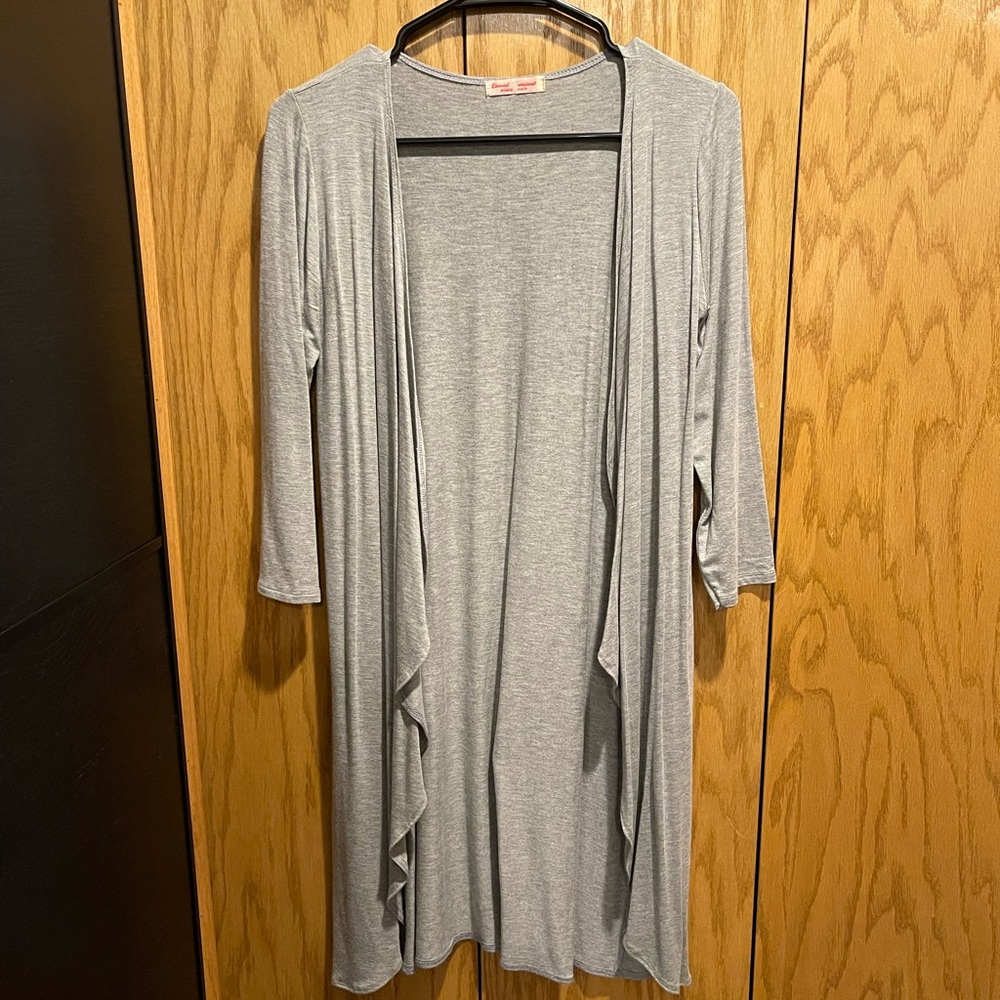 Long Grey Cardigan - Picture 2 of 4